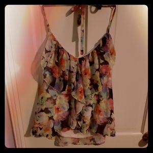 Halter Floral Blouse